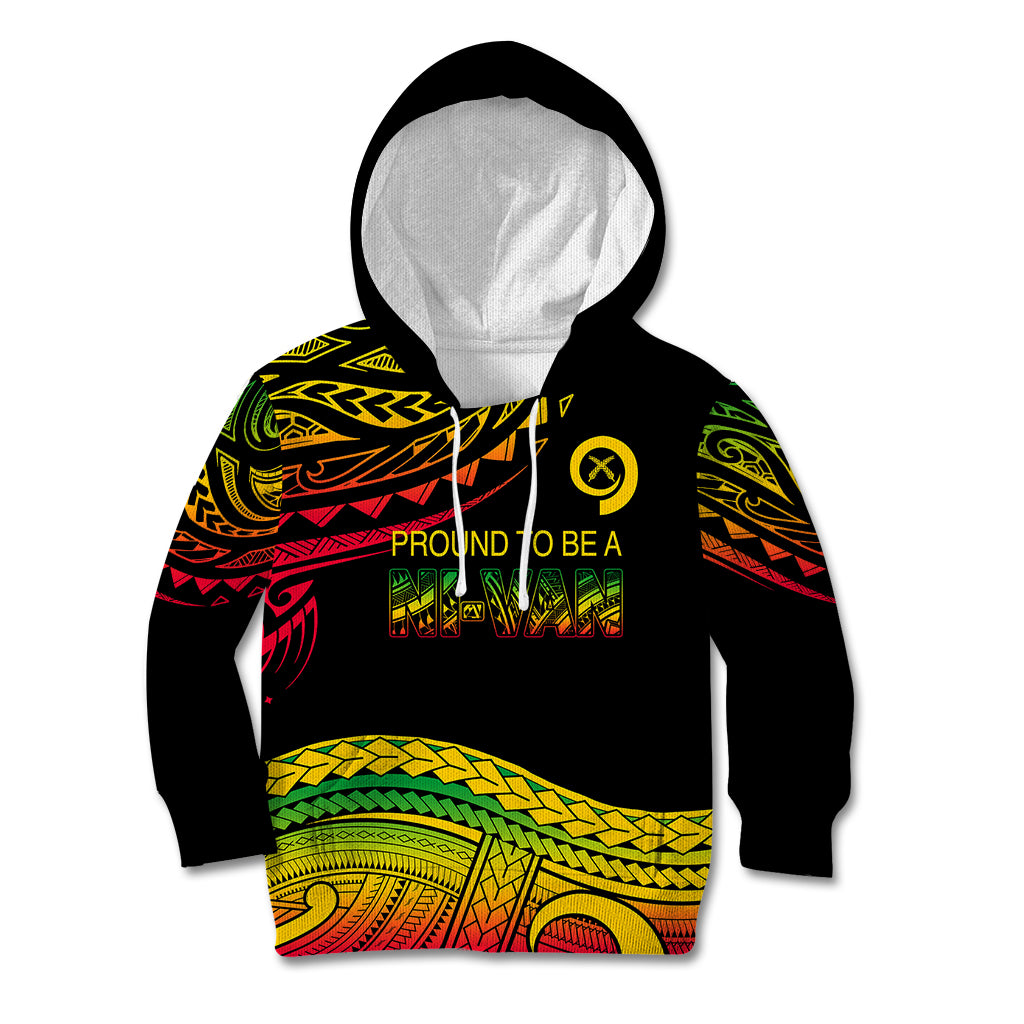 Custom Tribal Vanuatu Kid Hoodie Pround To Be A Ni-Van LT6 Black - Polynesian Pride