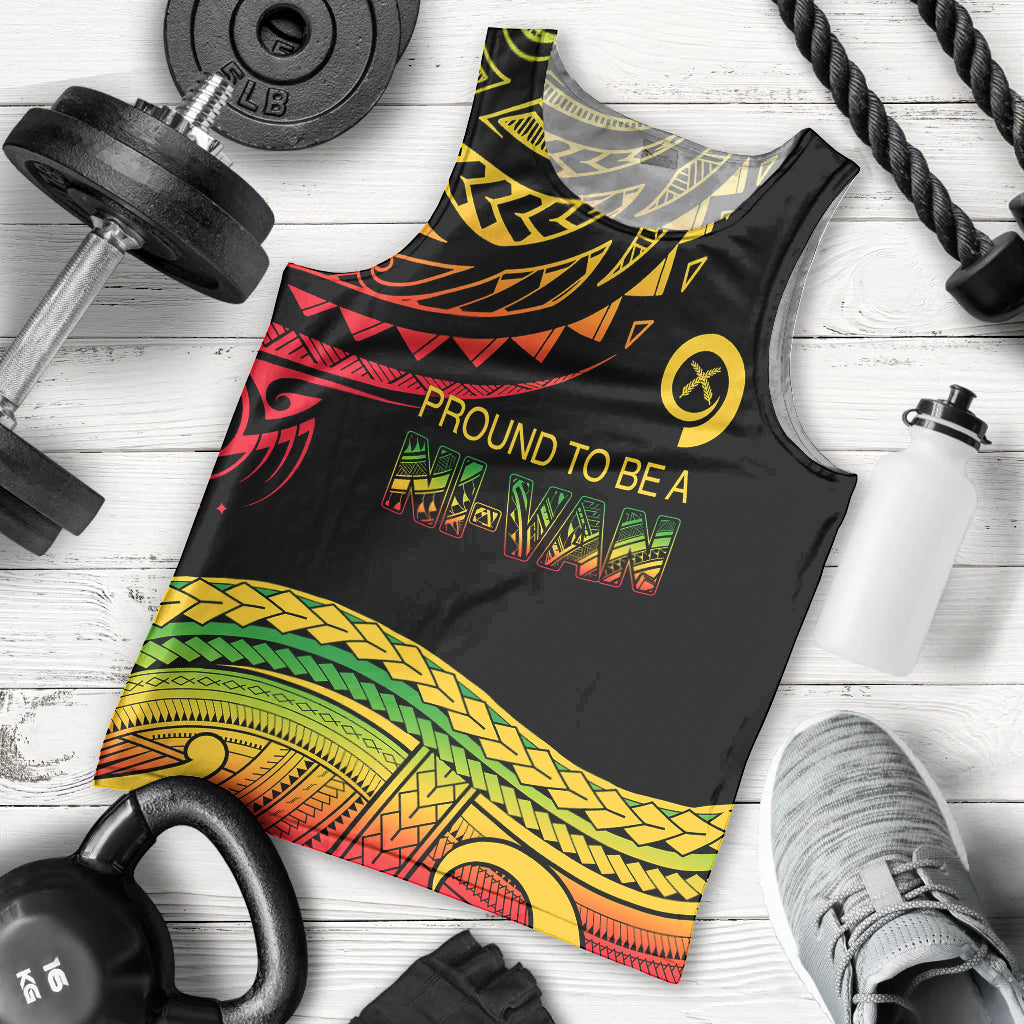 Custom Tribal Vanuatu Men Tank Top Pround To Be A Ni-Van LT6 Black - Polynesian Pride
