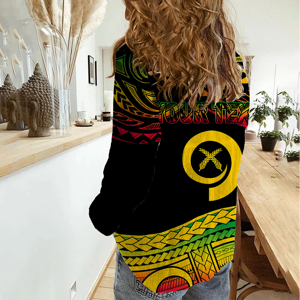 Custom Tribal Vanuatu Women Casual Shirt Pround To Be A Ni-Van LT6 - Polynesian Pride