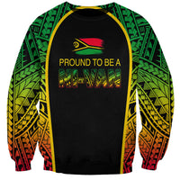Custom Vanuatu Sweatshirt Pround To Be A Ni-Van LT6 Unisex Black - Polynesian Pride