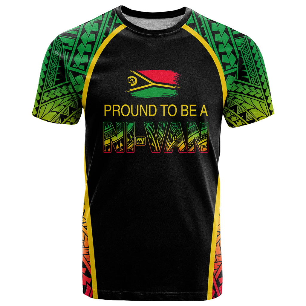 Custom Vanuatu T Shirt Pround To Be A Ni Van LT6 Black - Polynesian Pride