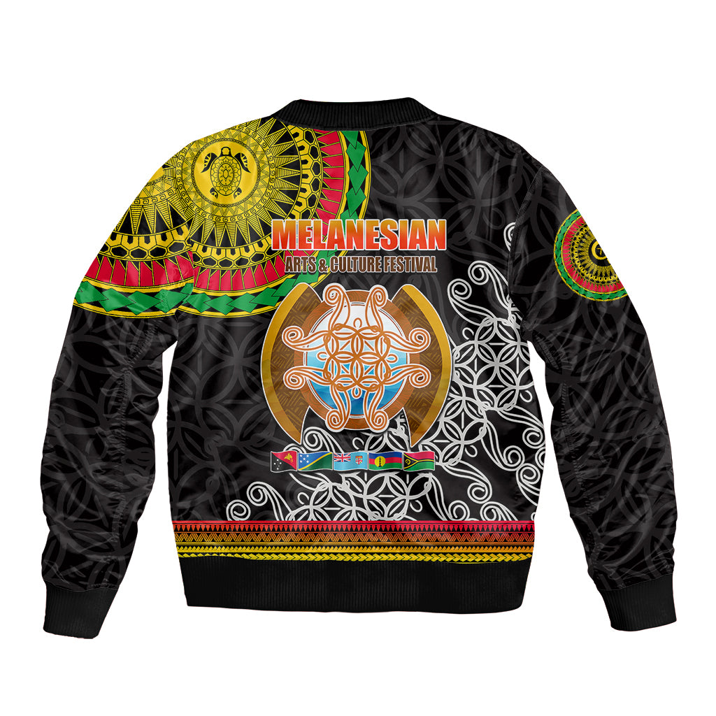 Vanuatu Sleeve Zip Bomber Jacket Melanesian Festival LT6 - Polynesian Pride