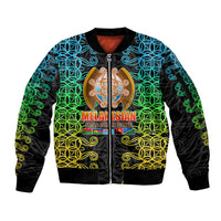 Melanesian Festival 2023 Sleeve Zip Bomber Jacket Tribal Patterns LT6 Unisex Black - Polynesian Pride