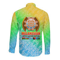 Melanesian Festival 2023 Long Sleeve Button Shirt Fest'Napuan Colorful Style LT6 - Polynesian Pride