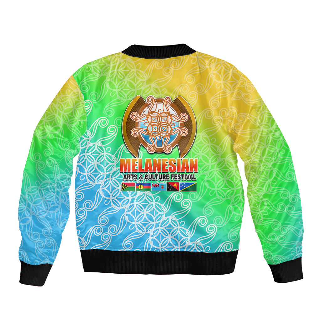 Melanesian Festival 2023 Sleeve Zip Bomber Jacket Fest'Napuan Colorful Style LT6 - Polynesian Pride