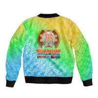 Melanesian Festival 2023 Sleeve Zip Bomber Jacket Fest'Napuan Colorful Style LT6 - Polynesian Pride