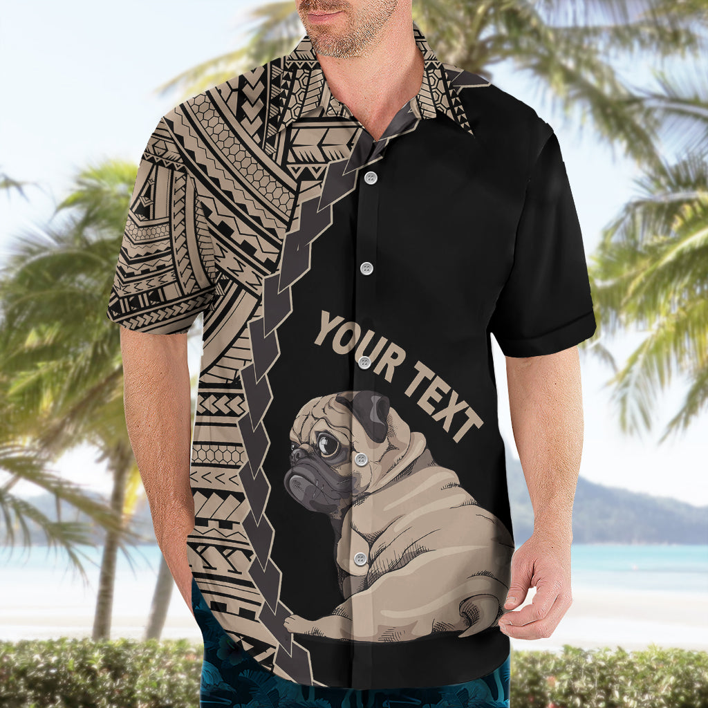 Custom Pug Dog Hawaiian Shirt With Polynesian Tribal Tattoo LT6 - Polynesian Pride