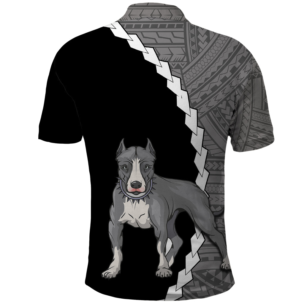 Custom Pitbull Dog Polo Shirt With Polynesian Tribal Tattoo LT6 - Polynesian Pride