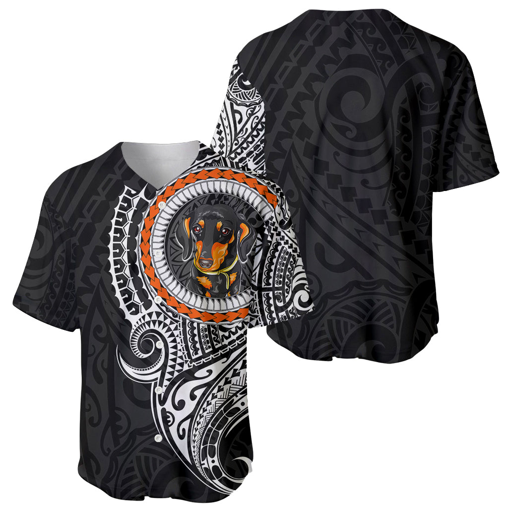 Polynesian Dachshund Dog Baseball Jersey Dog In My Heart LT6 - Polynesian Pride