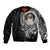 Polynesian Pug Dog Sleeve Zip Bomber Jacket Dog In My Heart LT6 Unisex Black - Polynesian Pride