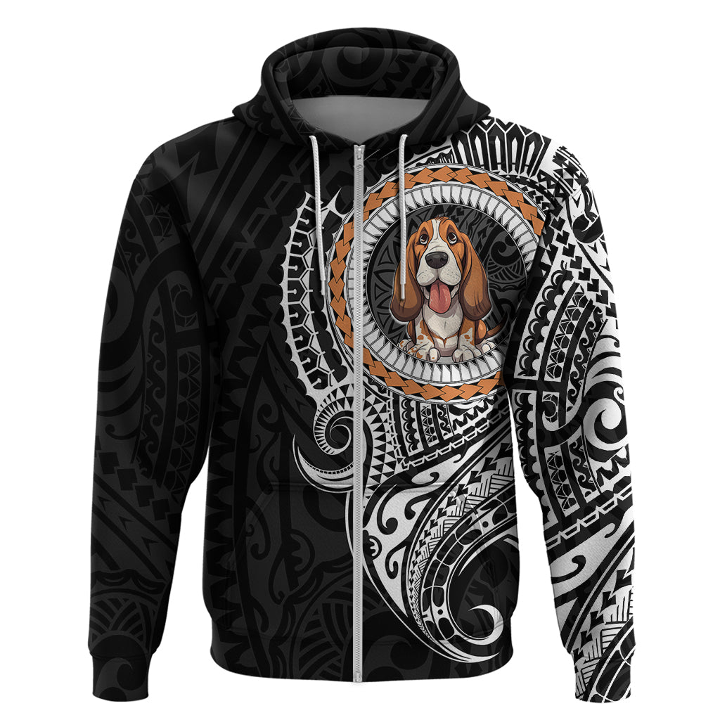Polynesian Basset Hound Dog Hoodie Dog In My Heart LT6 - Polynesian Pride