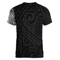 Polynesian Basset Hound Dog Women V Neck T Shirt Dog In My Heart LT6 - Polynesian Pride