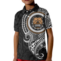 Polynesian Pitbull Dog Kid Polo Shirt Dog In My Heart LT6 Kid Black - Polynesian Pride