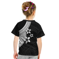 Polynesian Kid T Shirt With Plumeria Flower White LT6 - Polynesian Pride