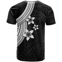 Polynesian T Shirt With Plumeria Flower White LT6 - Polynesian Pride