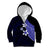 Polynesian Kid Hoodie With Plumeria Flower Blue LT6 Zip Hoodie Blue - Polynesian Pride