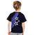 Polynesian Kid T Shirt With Plumeria Flower Blue LT6 - Polynesian Pride