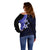Polynesian Off Shoulder Sweater With Plumeria Flower Blue LT6 - Polynesian Pride