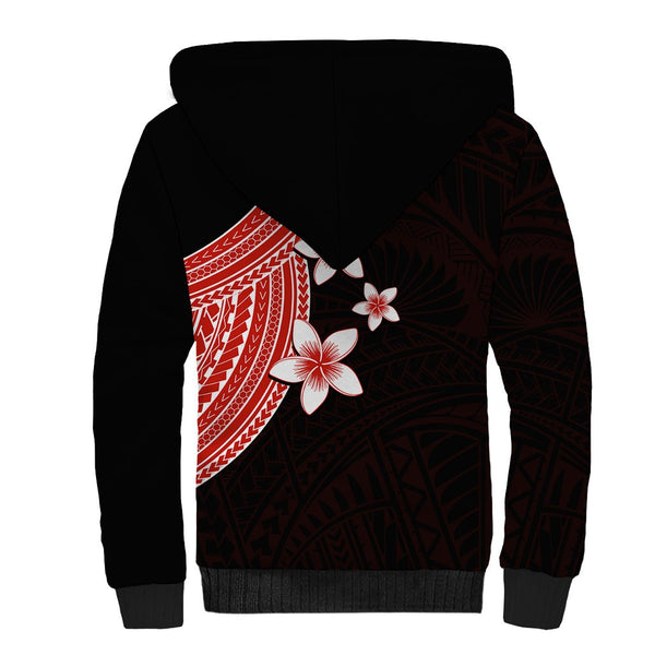 Polynesian Off Shoulder Sweater With Plumeria Flower White LT6 main image 1