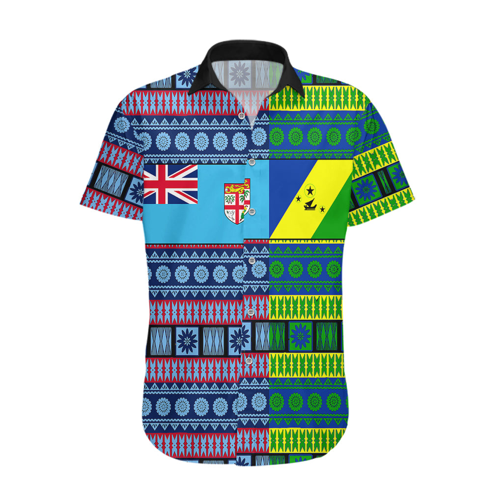 (Custom Personalised) Fiji Malampa Hawaiian Shirt Tribal Patterns LT6 Blue - Polynesian Pride