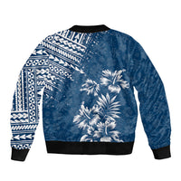 Hawaii Summer Bomber Jacket Mix Polynesian Dark Blue LT6 - Polynesian Pride