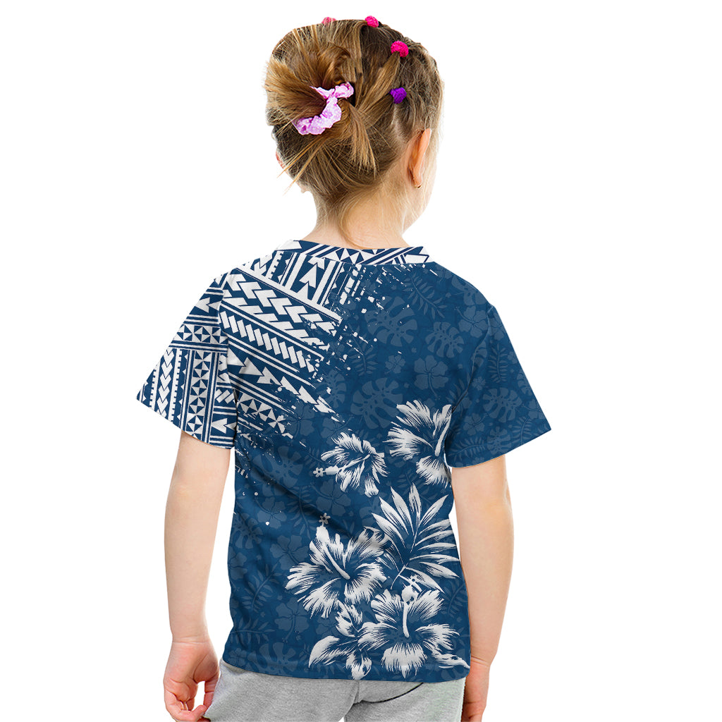 Hawaii Summer Kid T Shirt Mix Polynesian Dark Blue LT6 - Polynesian Pride