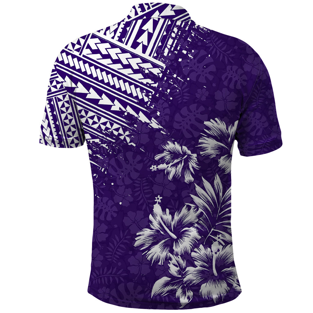 Hawaii Summer Polo Shirt - Mix Polynesian Purple LT6 - Polynesian Pride