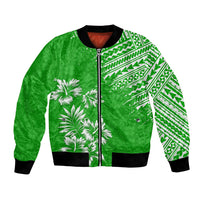 Hawaii Summer Bomber Jacket Mix Polynesian Green LT6 Unisex Green - Polynesian Pride