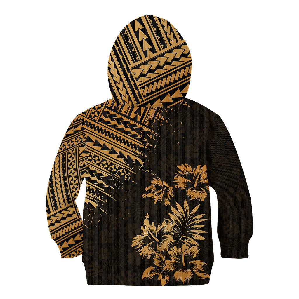 Hawaii Summer Kid Hoodie Mix Polynesian Gold LT6 - Polynesian Pride