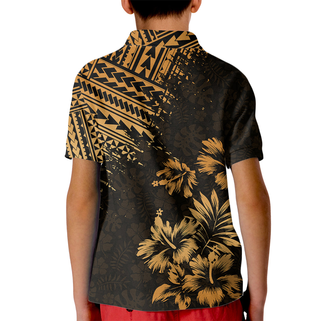 Hawaii Summer Kid Polo Shirt Mix Polynesian Gold LT6 - Polynesian Pride