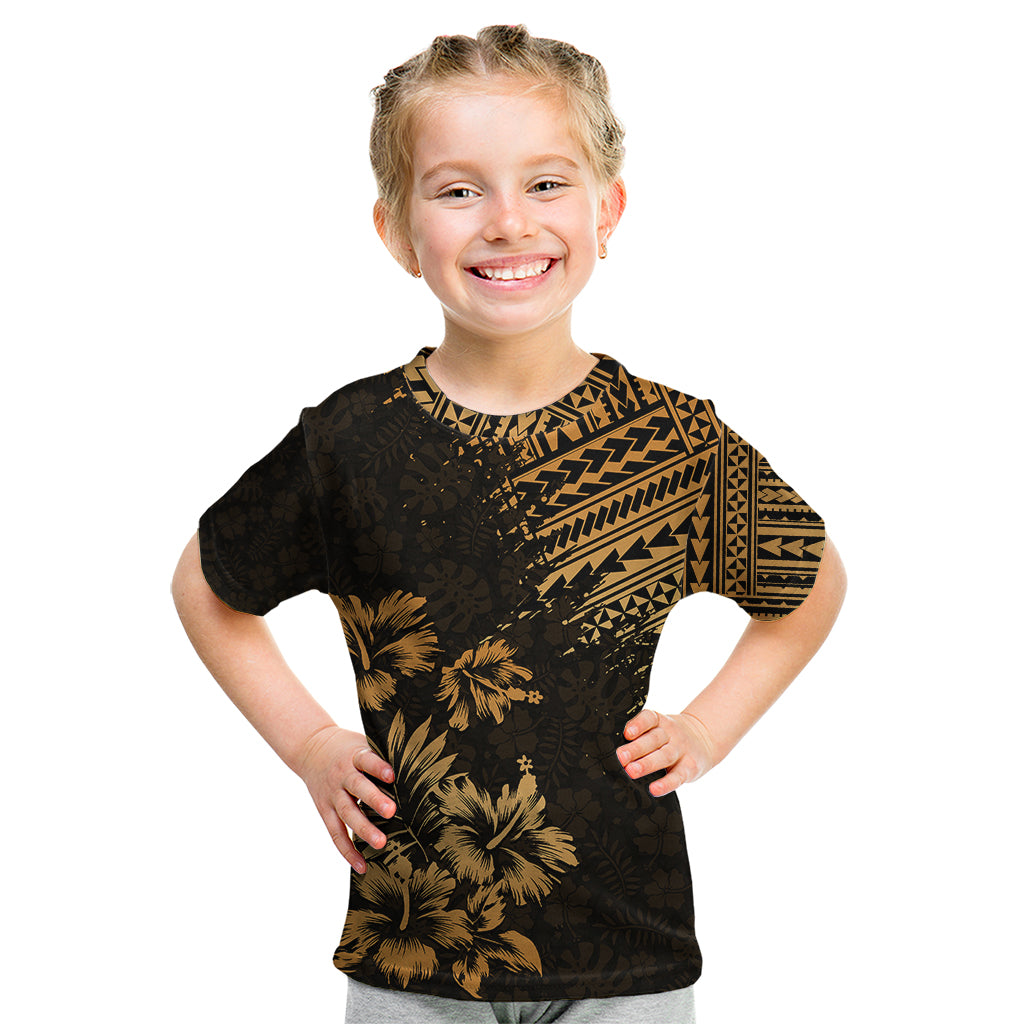 Hawaii Summer Kid T Shirt Mix Polynesian Gold LT6 Gold - Polynesian Pride