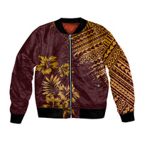 Hawaii Summer Bomber Jacket Mix Polynesian Brown LT6 Unisex Brown - Polynesian Pride