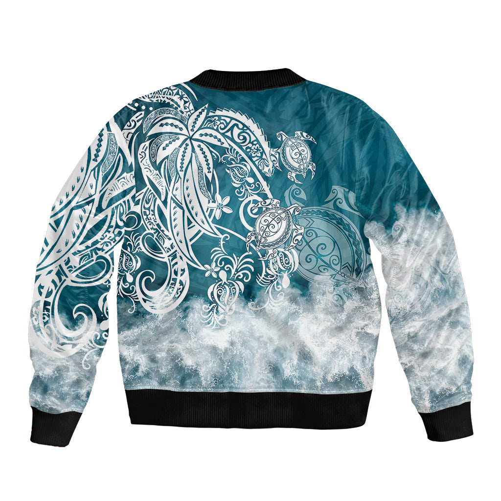 Polynesian Sea Turtle Bomber Jacket Tribal LT6 - Polynesian Pride