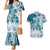 Polynesian Sea Turtle Couples Matching Mermaid Dress And Hawaiian Shirt Tribal LT6 Blue - Polynesian Pride