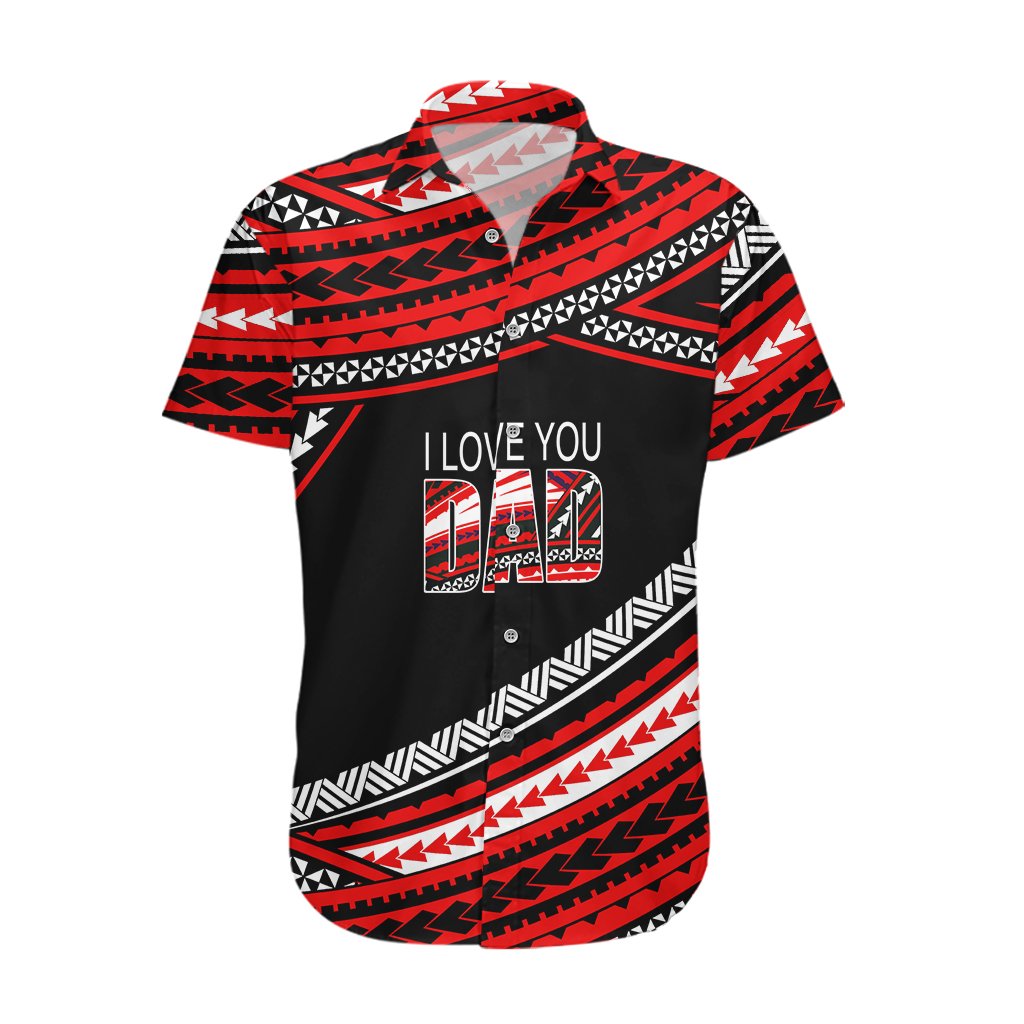 Custom Happy Fathers Day Hoodie Polynesian Patterns Black Style LT6 main image 1