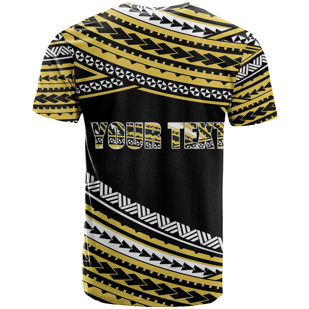 Custom Happy Fathers Day Polynesian T Shirt I Love You Dad Gold LT6 - Polynesian Pride