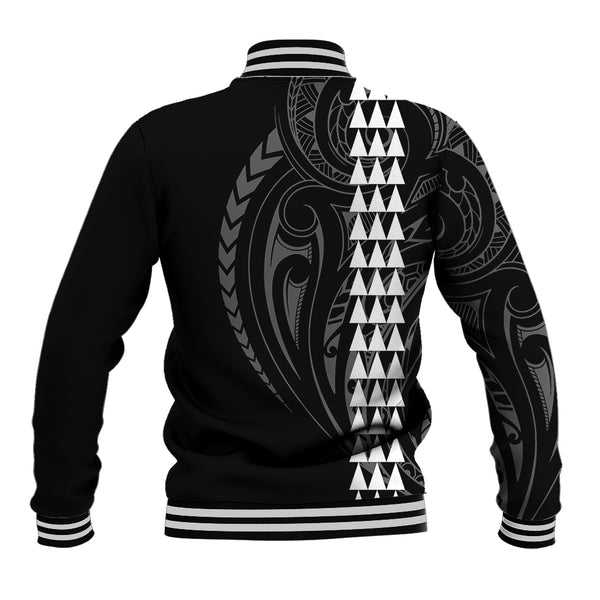 Polynesian Baseball Jersey Hawaiian Warrior and Aloha Girl With Hammerhead Shark Tattoos Green LT6