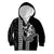 Polynesian Kid Hoodie Hawaiian Warrior and Aloha Girl With Hammerhead Shark Tattoos White LT6 Zip Hoodie White - Polynesian Pride