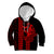 Polynesian Kid Hoodie Hawaiian Warrior and Aloha Girl With Hammerhead Shark Tattoos Red LT6 Hoodie Red - Polynesian Pride