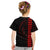 Polynesian Kid T Shirt Hawaiian Warrior and Aloha Girl With Hammerhead Shark Tattoos Red LT6 - Polynesian Pride
