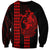 Polynesian Sweatshirt Hawaiian Warrior and Aloha Girl With Hammerhead Shark Tattoos Red LT6 Unisex Red - Polynesian Pride