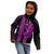 Polynesian Kid Hoodie Hawaiian Warrior and Aloha Girl With Hammerhead Shark Tattoos Purple LT6 - Polynesian Pride