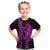Polynesian Kid T Shirt Hawaiian Warrior and Aloha Girl With Hammerhead Shark Tattoos Purple LT6 Purple - Polynesian Pride