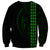 Polynesian Sweatshirt Hawaiian Warrior and Aloha Girl With Hammerhead Shark Tattoos Green LT6 - Polynesian Pride