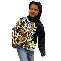 Plumeria Polynesian Kid Hoodie Trending Gold LT6 - Polynesian Pride