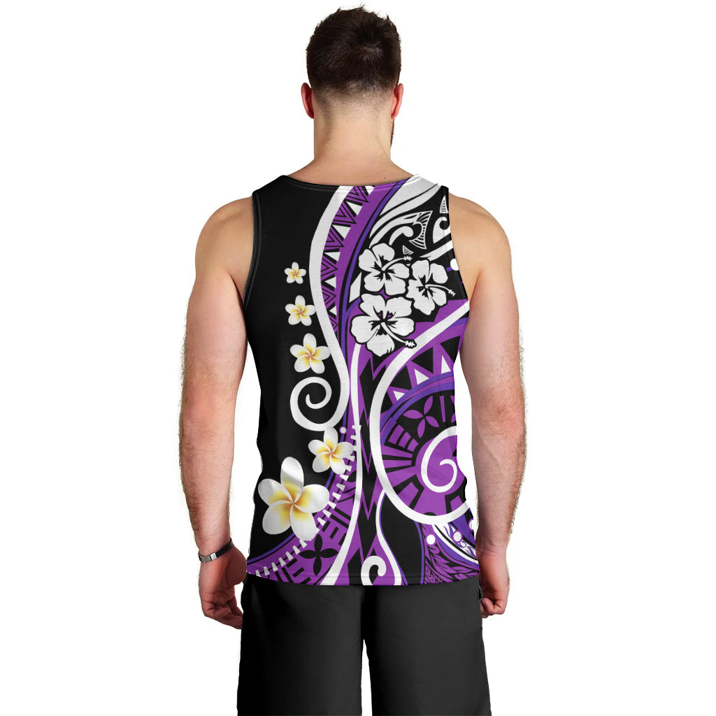 Plumeria Polynesian Men Tank Top Trending Purple LT6 - Polynesian Pride