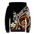 Plumeria Polynesian Sherpa Hoodie Trending Brown LT6 - Polynesian Pride