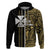 Custom Wallis and Futuna Hoodie Polynesian Tribal Gold LT6 Zip Hoodie Gold - Polynesian Pride