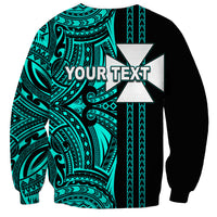 Custom Wallis and Futuna Sweatshirt Polynesian Tribal Green LT6 - Polynesian Pride