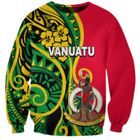 (Custom Personalised) Vanuatu Sweatshirt Polynesian Patterns LT6 Unisex Green - Polynesian Pride
